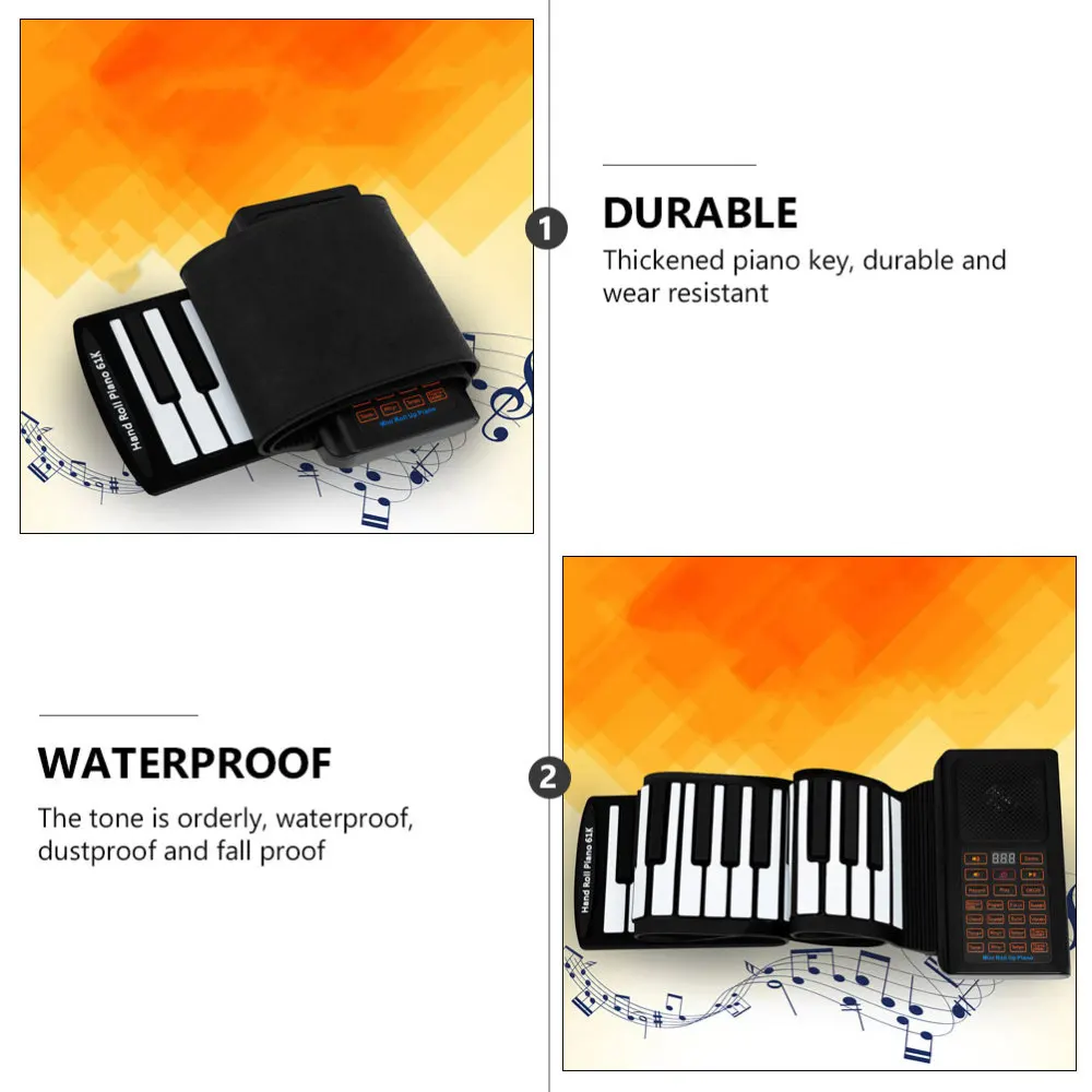 

1 Set Smart Hand-rolled Electronic Piano 61 Keys Electronic Keyboard for Outdoor