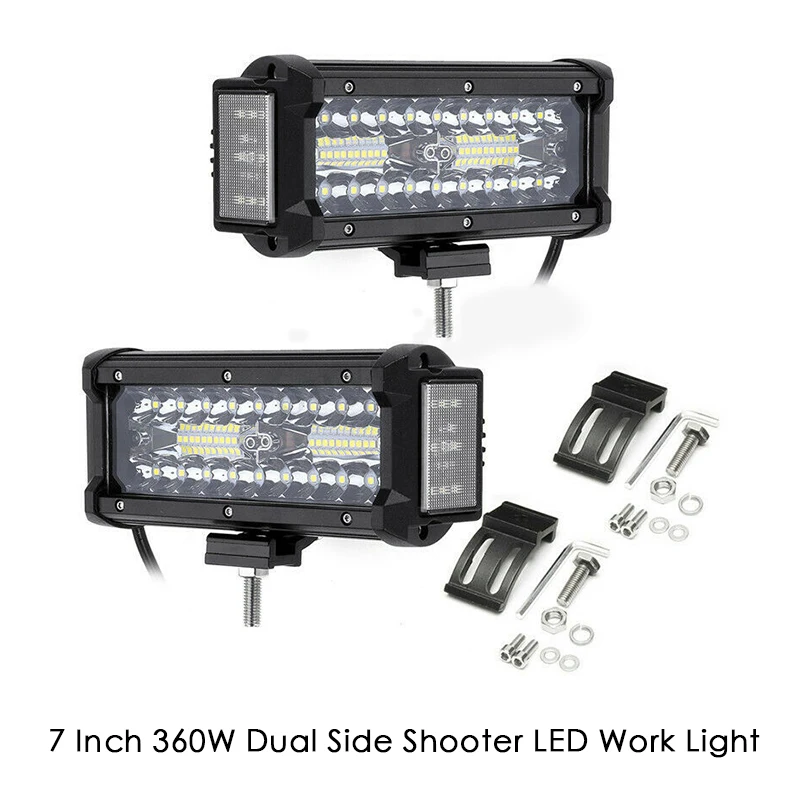7 дюймов 360 Вт двойной боковой стрелок светодиодный рабочий светильник баров