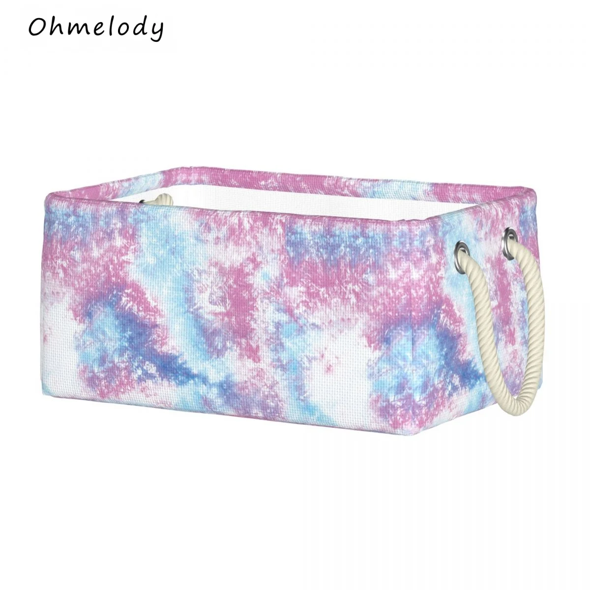 

Tie-dye Homme Comestic Organizer Baskets Storage Bin Shelf Basket Linen Fabric Toy Box Waterproof Coating Nursery Hamper