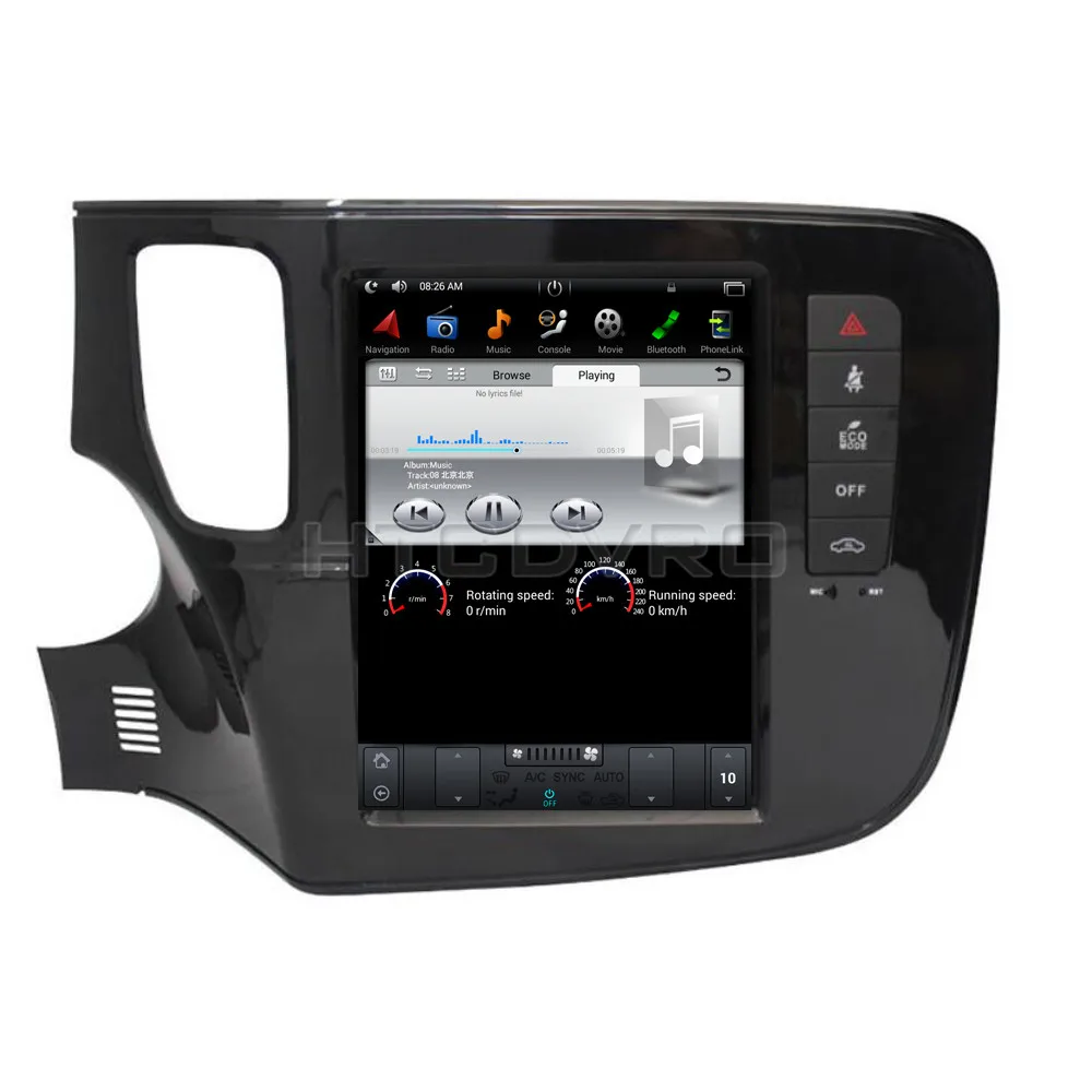 YMODVHT 10 4 дюйма Telsa стиль вертикальный экран четырехъядерный Android 7 1 2 ГБ