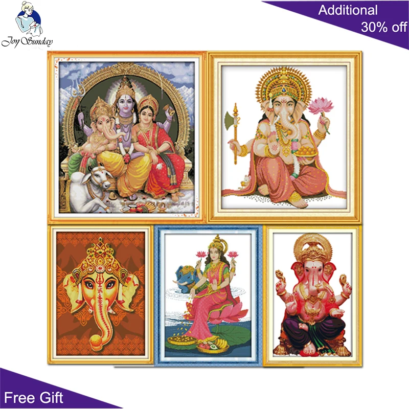Набор для вышивки крестом Joy Sunday набор домашнего декора багажника Jixiang Kwan yin