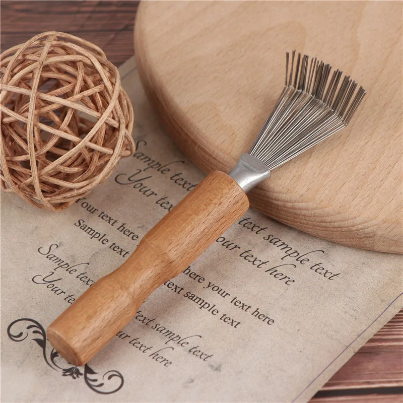 

НОВАЯ щетка для волос Очиститель расчески инструмент деревянная деликатная очистка съемная ручка