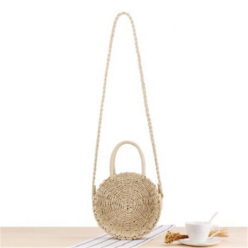 New Fashion Lady Summer Beach Straw Bag Designer Handmade Women Handbag Female Crossbody Chic Shoulder Rattan Bag