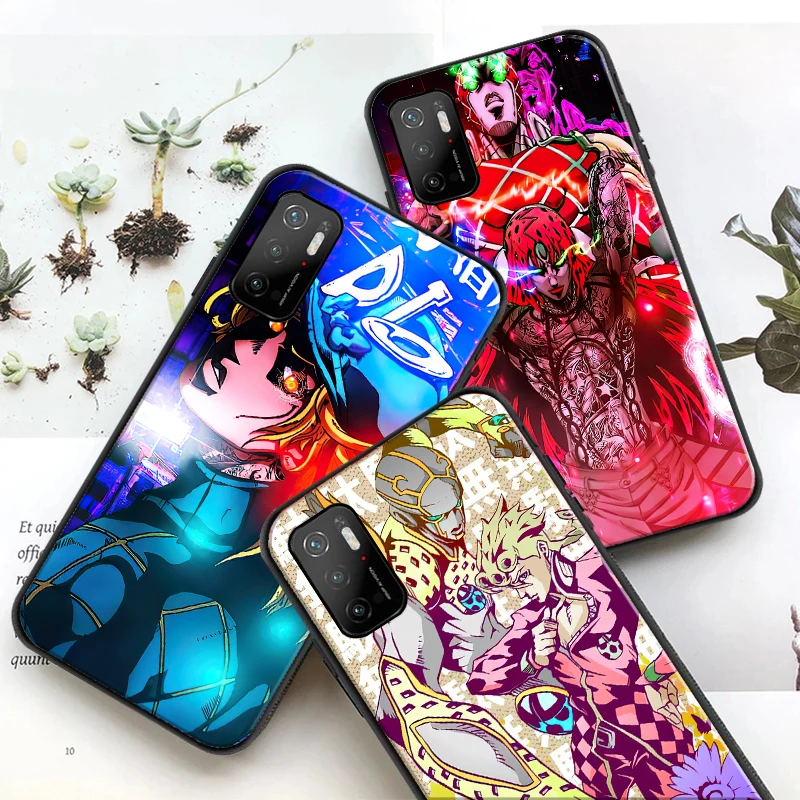 

JOJO’S BIZARRE ADVENTURE OVER HEAVEN Phone Case For Xiaomi POCO F3 GT X3 Pro X3 GT M3 M3 Pro X3 X3 NFC Silcone Black Cover