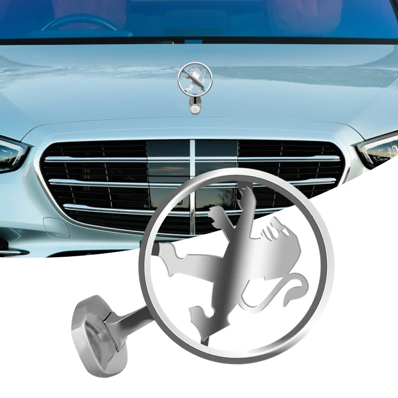 

3D Metal Car Front Hood Emblem Decoration Sticker Accessories for Peugeot 206 307 308 3008 207 208 407 508 2008 5008 107 106