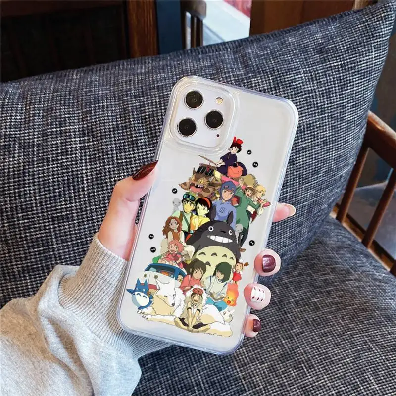 

Spirited Away Phone Case Transparent for iPhone 12 11 mini pro XS MAX 6 6S 8 7 Plus X 5S SE 2020 XR