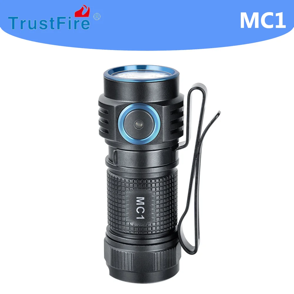 

TrustFire MC1 Mini Flashlight CREE XP-L HI LED 1000 lumens family flashlight Magnetic-Charging torch with 650mAh 16340 battery