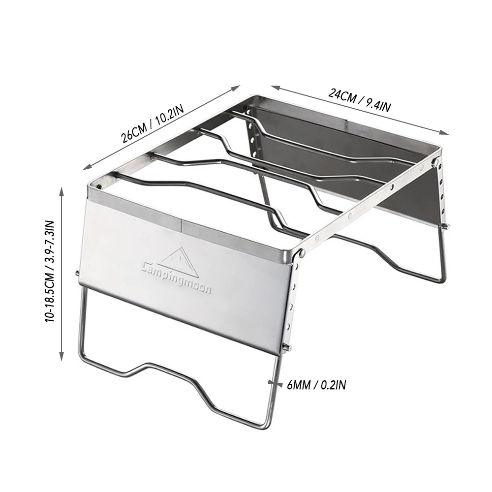 Портативный складной гриль для барбекю на открытом воздухе из нержавеющей стали