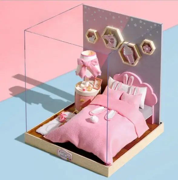 Симпатичная мебель для кукольного домика миниатюрные 3D деревянные миниатюры
