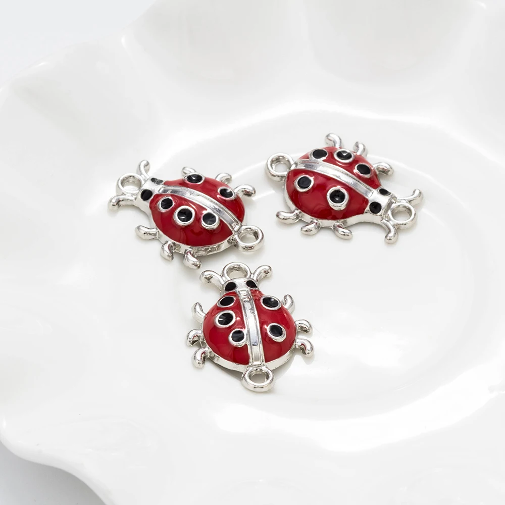 Meibeads 6 шт./лот модные подвески с божьей коровкой Подвеска из сплава подходит для