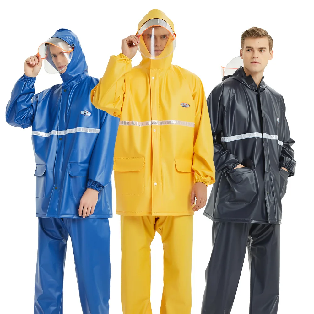 

Take-Away Raincoat Rain Pants Suit Thickened Tendon Split Raincoat-Rainstorm Motorcycle Riding Raincoat