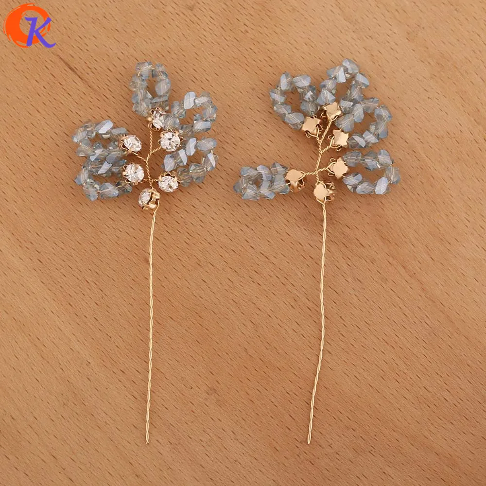 

Cordial Design 20Pcs 25*90MM Jewelry Accessories/Hand Made/Flower Shape/Crystal Bead Charms/DIY Jewelry Making/Earring Findings