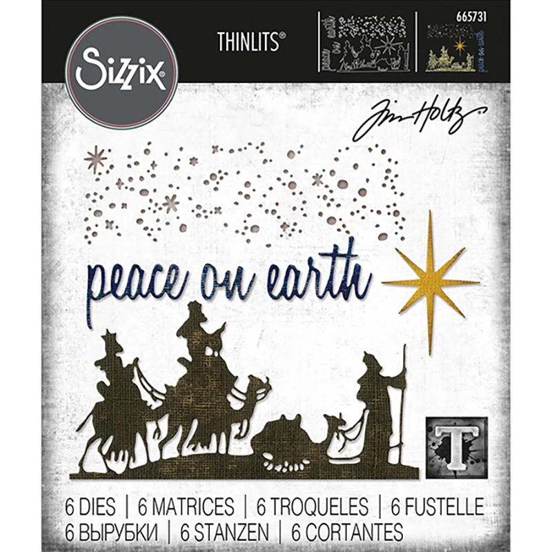 

2021 New Arrival Peace on Earth Word Metal Cutting Dies Scrapbook Diary Decoration Stencil Embossing Template DIY Handmade