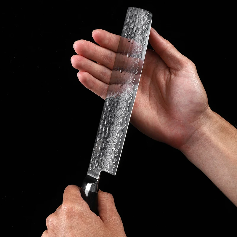 Нож кухонный из дамасской стали Kyokuto 67-слойный V gold 10 инструменты шеф-повара ножи