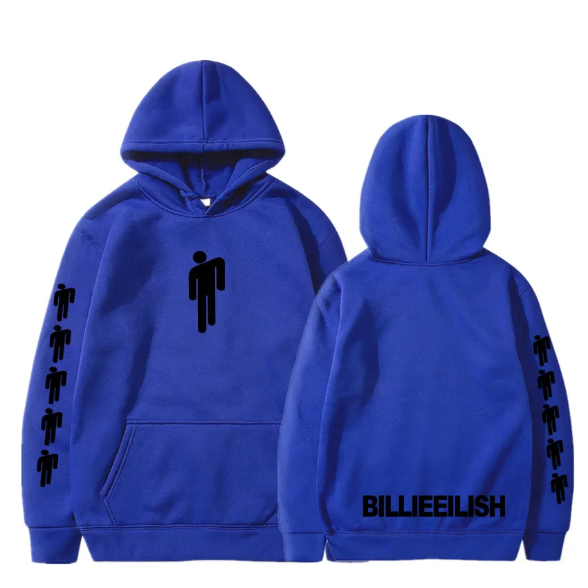 Новая горячая Billie Eilish Толстовка Мужская Черная хлопковая толстовка пара Billie Eilish Толстовка простая сохраняющая тепло Женская/Мужская толстовка одежда