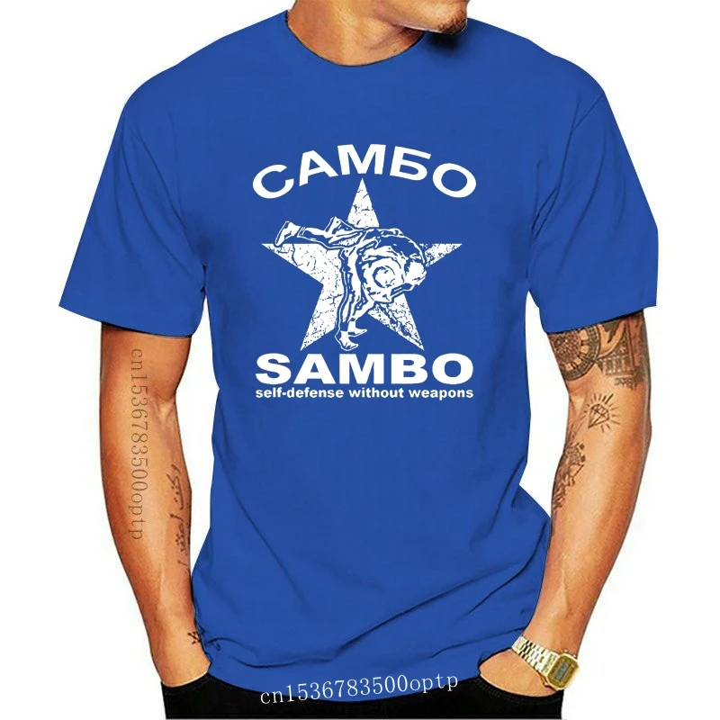 

New 2021 Hot sale Sambo self defense sporter Russianblack graphic men's t-shirt
