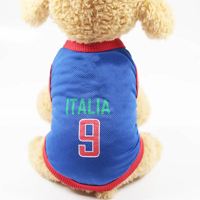 Майка для собак с принтом футбольного матча одежда костюм спортивная футболка