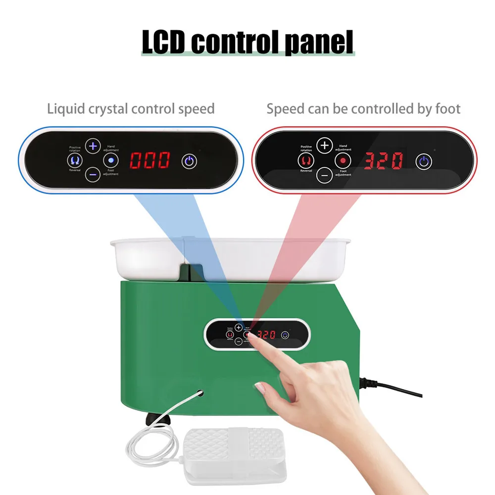 

LCD Display Electric Pottery Wheel Ceramic 350W Upgraded Version Of Electric Pottery Wheel Wheel Pottery Forming Tools Kit New