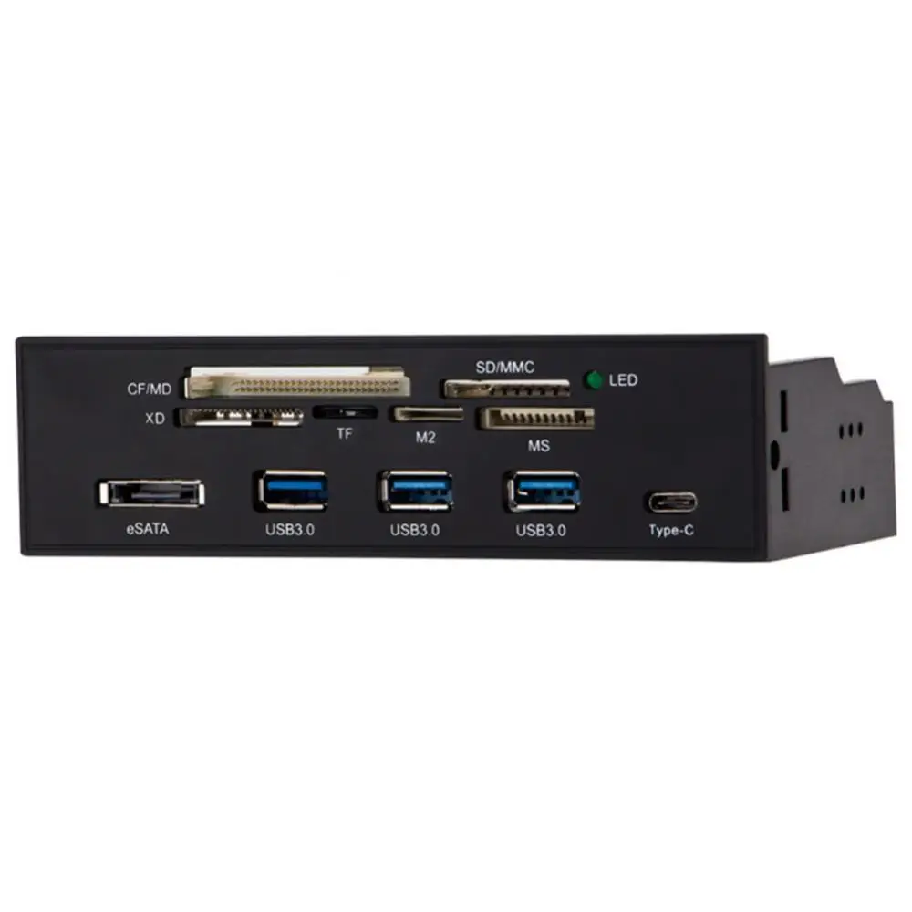 

Multi-Port PC Front Panel Internal USB3.0 eSATA Type-C TF SD Card Reader Hub