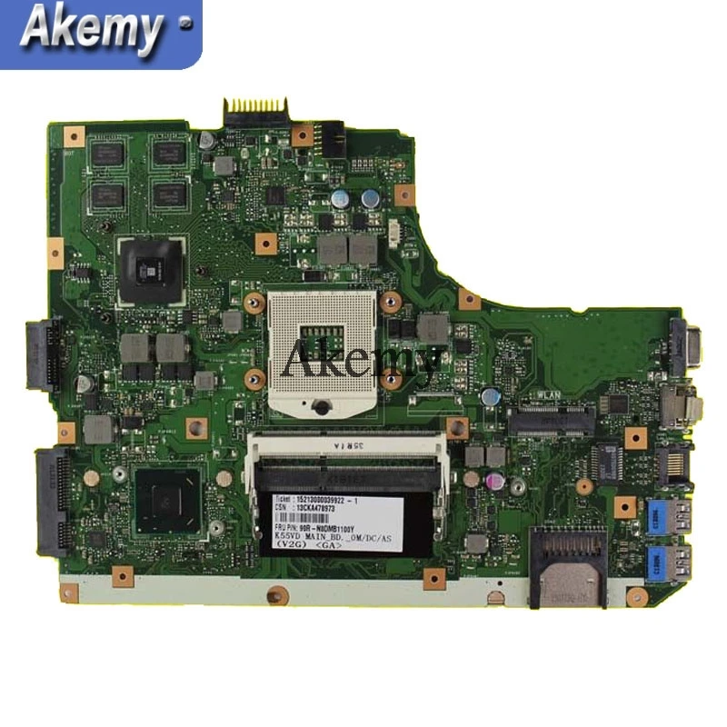 AK K55VD материнская плата для ноутбука ASUS K55A A55VD F55VD K55V K55 тест оригинальная