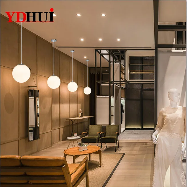 Простой стеклянный шар в форме заголовка подвесной светильник новинка магазин