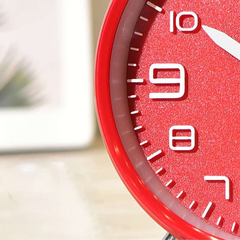 4 дюймовый двойной Звонок винтажные будильник с металлической рамкой 3D циферблат