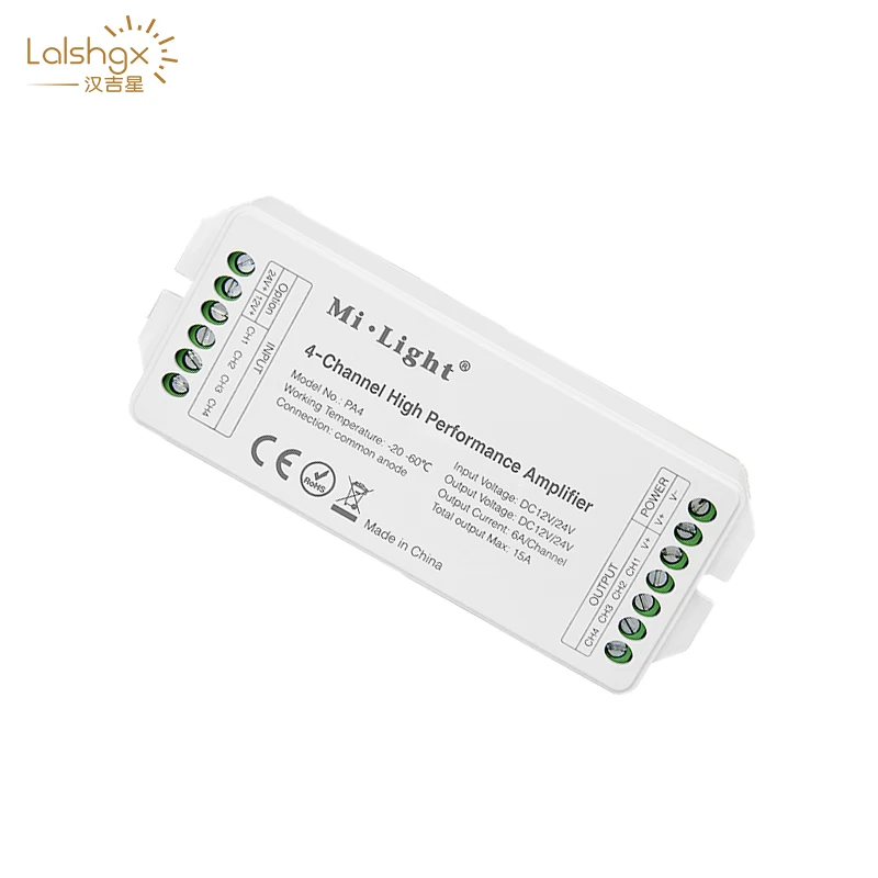 Бесплатная доставка 4 канальный усилитель светодиодного сигнала PA4 использует
