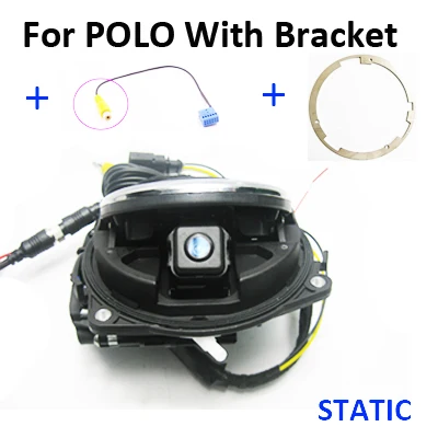Polo with Bracket Для VW Знак логотипа умные флип-кейсы заднего вида Камера для VW Golf 5/6/7, MK6/MK7 Passat CC B6/B7/B8 поло EOS Magotan жук - Название цвета: Polo with Bracket