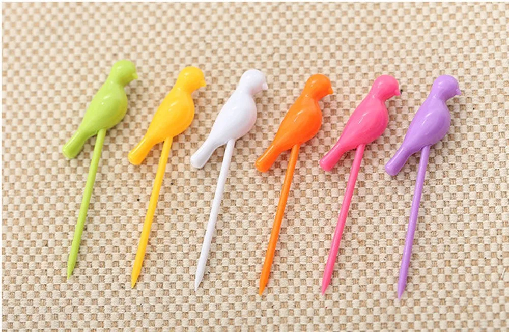 Вилка для фруктов птичка птицы на дереве десерт торт столовая посуда вечерние