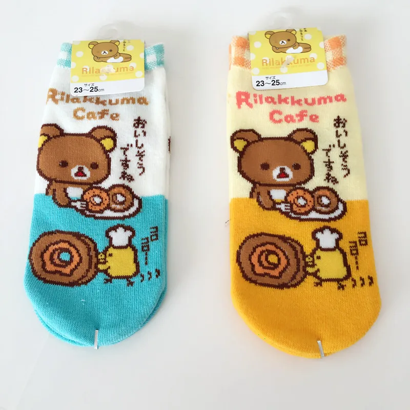Мультфильм Rilakkuma детские носки с принтом и Kiiroitori торт из мультфильма harajuku