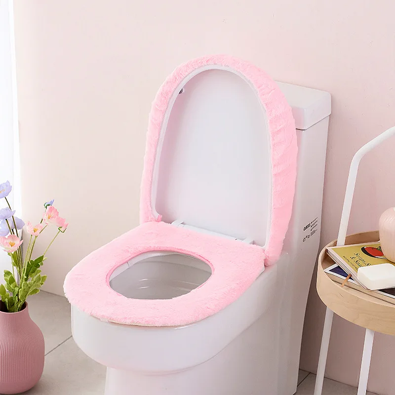Toilet Seat Cover Home Use Lovely Plush Winter Waterproof Cushion Four Seasons General