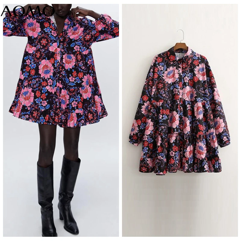 

Женское платье-рубашка с длинным рукавом, в стиле оверсайз