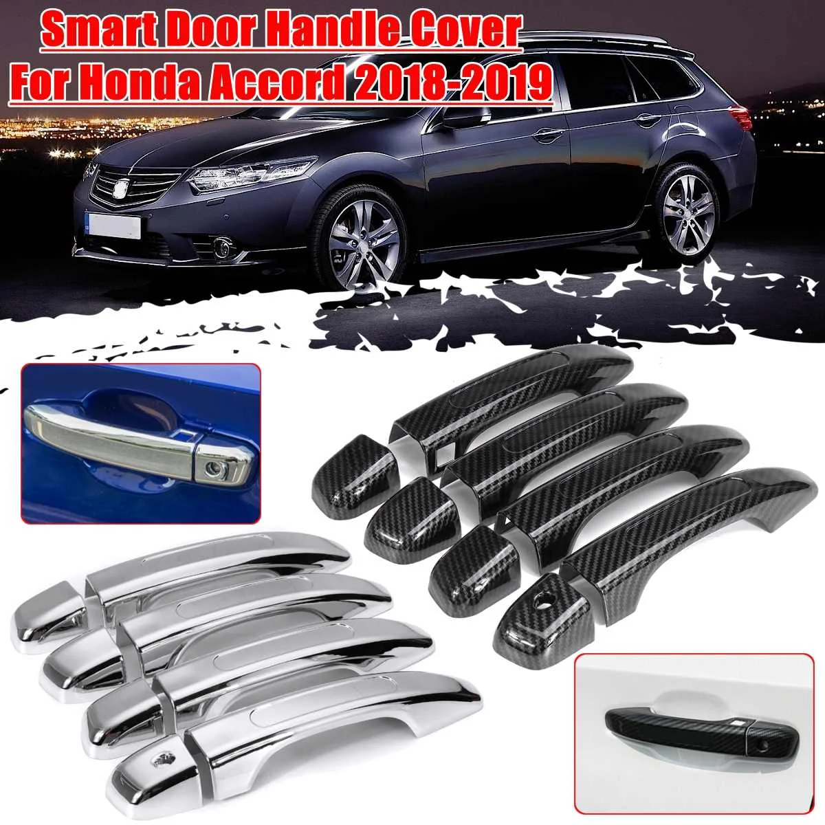 8 шт. ABS БЕСКЛЮЧЕВОЙ вход умный корпус для наружной двери крышка ручки Honda Accord 2018 2019