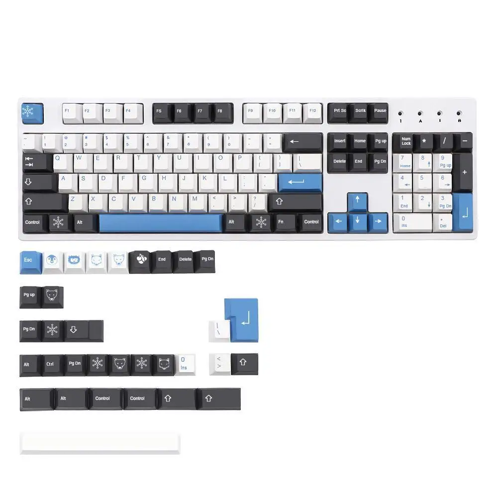 

Для клавиатуры arctic Design Keycaps PBT Five Side Sublimation Height Keycap полный комплект 137 клавиш макет для механической клавиатуры