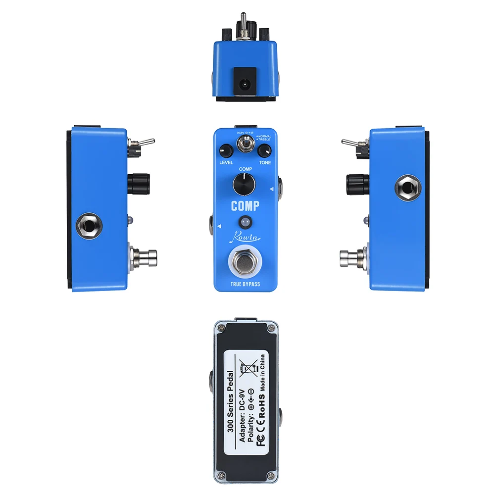 Rowin COMP Compressor Compress Guitar Effect Pedal Aluminum Alloy Shell True Bypass | Спорт и развлечения