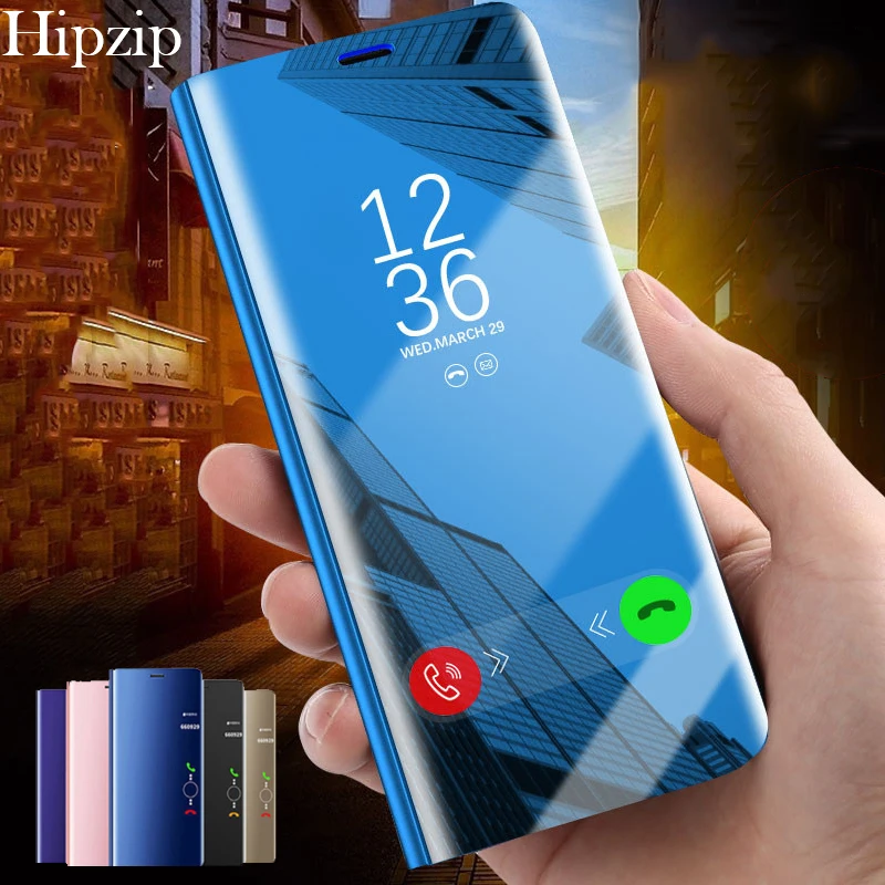 Зеркальный чехол для Huawei P10 Lite P9 P20 Pro Nova 3E Y5 Y6 2018 Honor 7A DUA L22 7C AUM L41 кожаный флип