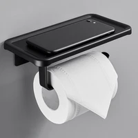 50hottissue holder punch free waterproof aluminum alloy toilet phone paper roll rack for bathroom