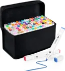 TOUCHNEW цветные ручки, спиртовые маркеры с двойным наконечником, художественные ручки для детей и взрослых, с чехлом для переноски для рисования, набросков, рисования