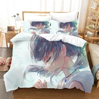 son of the weather cartoon bed cover girl anime figure microfiber soft bedspread full queen king kids room decor bedding set