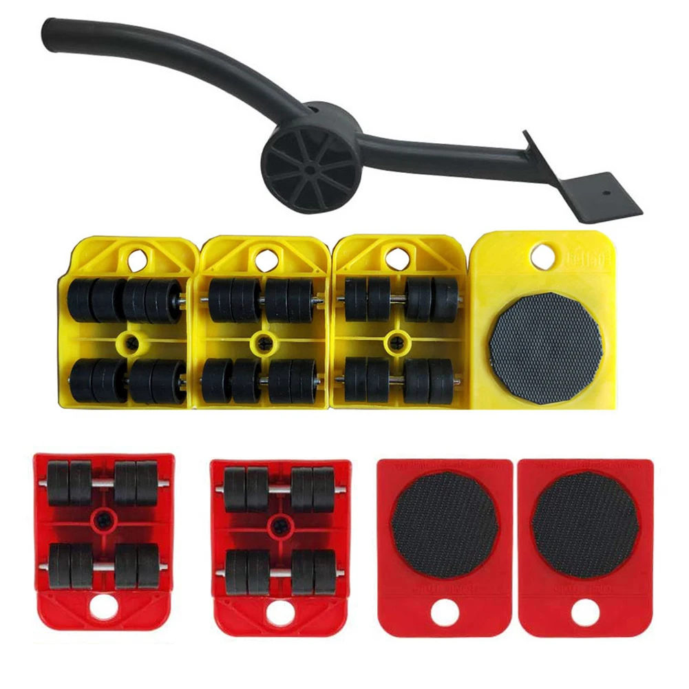 

5PCS Furniture Lifter Mover Tool Set Furniture Lifting Wheels With Heavy Moving Sliders Furniture Mover Tool For Sofas Couches