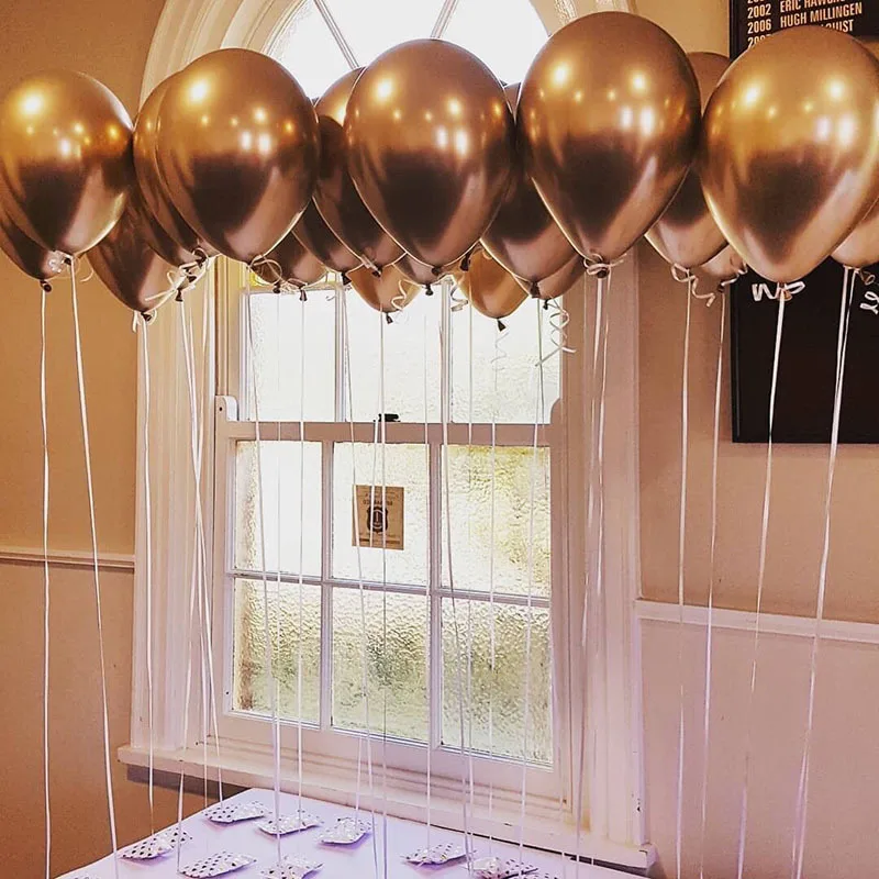 10 шт Одежда для свадьбы дня рождения Горячая Распродажа хром с воздушным шаром 12