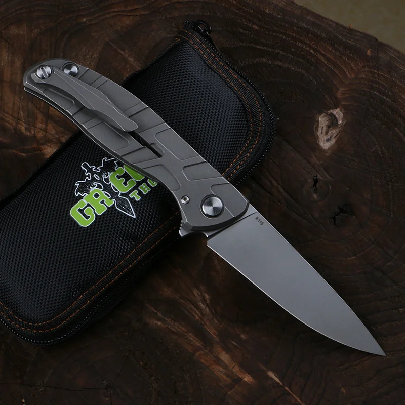 Green thorn flipper 95 D2 K110 стальной нож T образная титановая ручка для кемпинга на природе