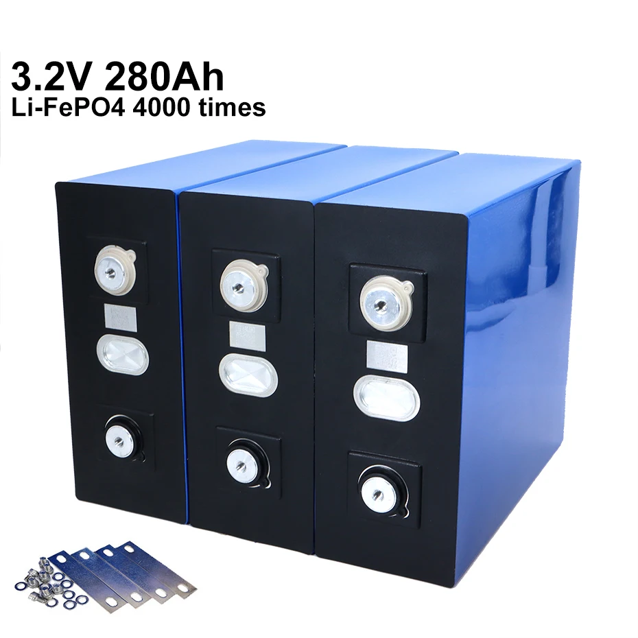 4 шт. 3 2 V280AH LIFEPO4 аккумуляторная батарея 2020 новые батареи Литиевый железо для 12 В Ач