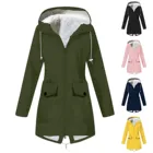 Куртка женская флисовая с капюшоном, модная уличная водонепроницаемая верхняя одежда для альпинизма, A40, Осень-зима
