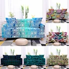 Разноцветные чехлы в клетку для дивана, декор для гостиной, эластичный яркий чехол на 1234 сиденья, L Секционный чехол для углового дивана
