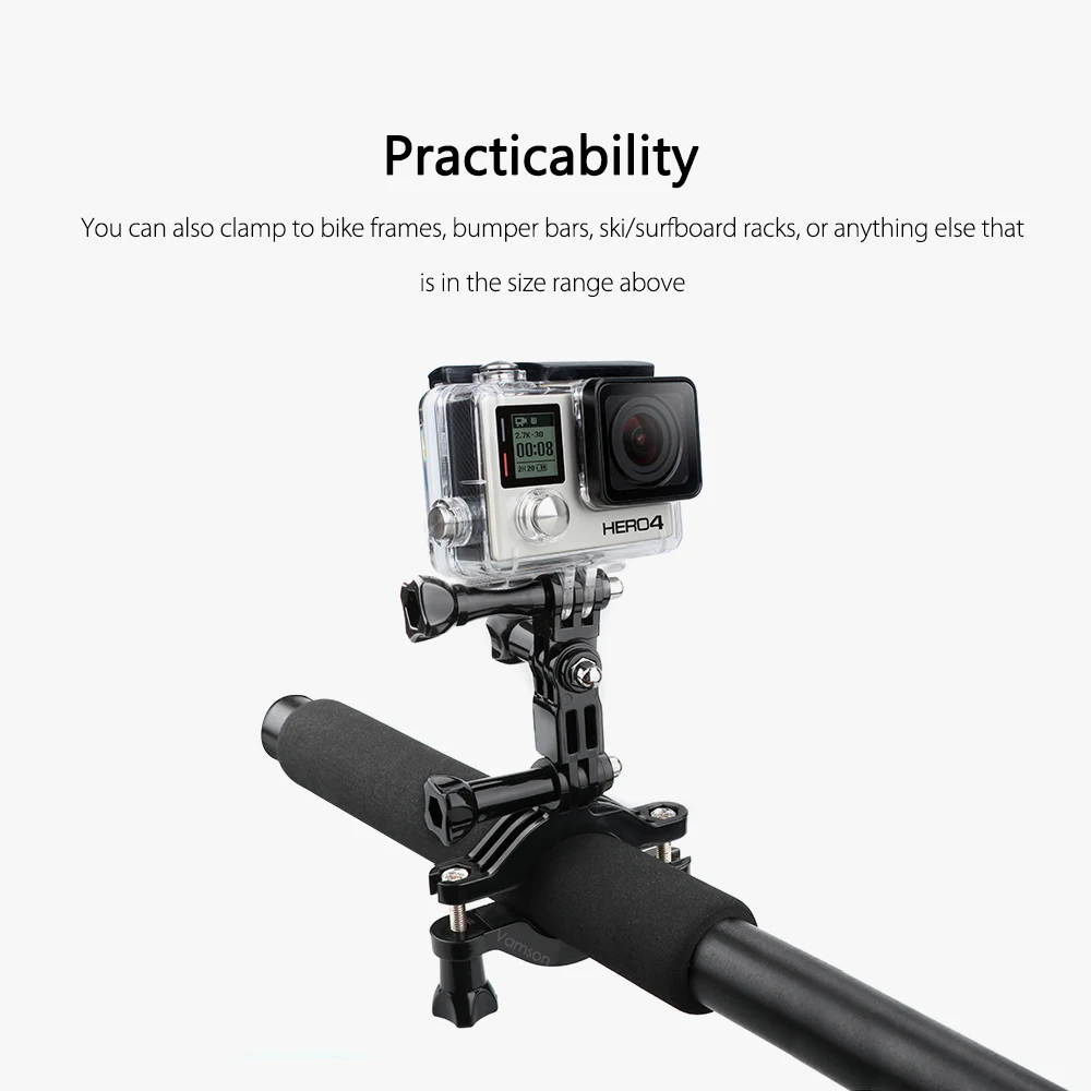 Аксессуары Vamson для GoPro 8 7 крепление на руль мотоцикла Gopro Hero 6 5 4 SJCAM Mijia yi VP504 |