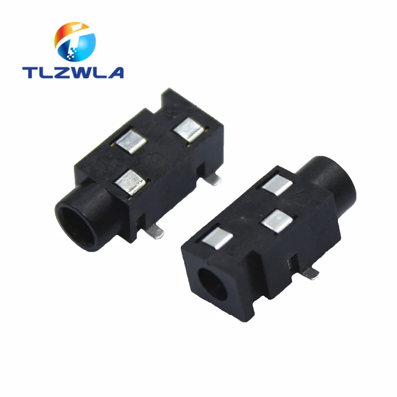 

10Pcs Earphone socket 3.5 Audio socket PJ-320 3 Pin SMD belt column 3.5 HeadsetFemale seat PJ320