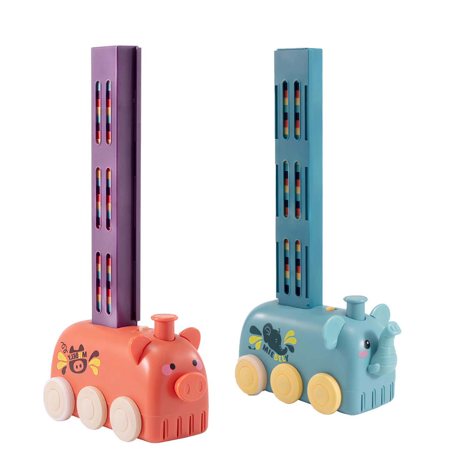 

Забавная модель электрического домино, поезд, автомобиль, автоматическая настройка, красочная пластиковая фотография, рождественский пода...