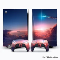 vinyl sticker for ps5 accessories carbon fiber skin decal cover for sony playstation 5 disk edition console and two controllers