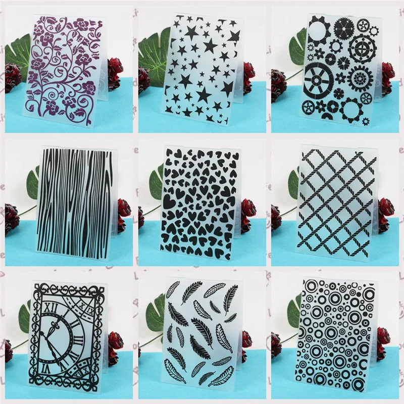 Celebratory Fireworks Plastic Embossing Folders for Card Making DIY Scrapbooking album Decoration Paper Craft Template | Дом и сад